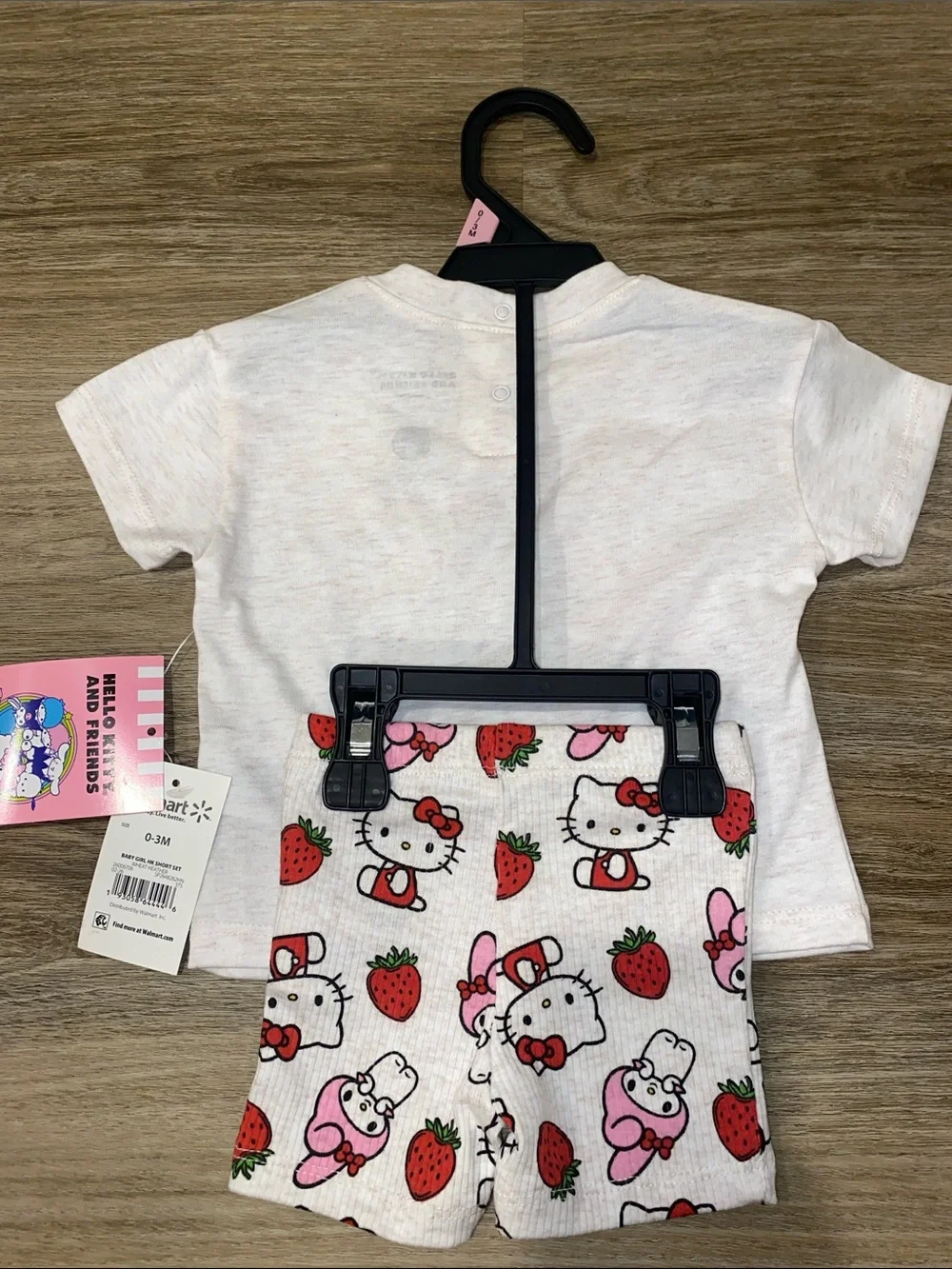 Hello Kitty Kids Pajama Set - White, Pink, Red